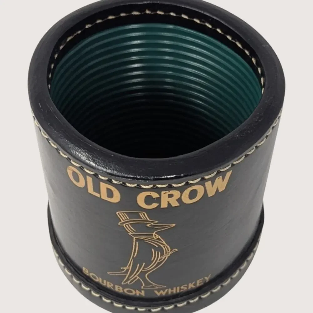 1960s Old Crow Bourbon Whiskey Promotional Dice Cup